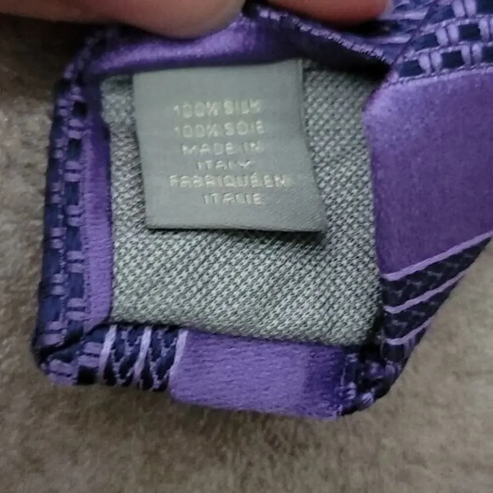Ike Behar Two-tone Purple Striped Men's 100% Silk Classic Necktie NEW